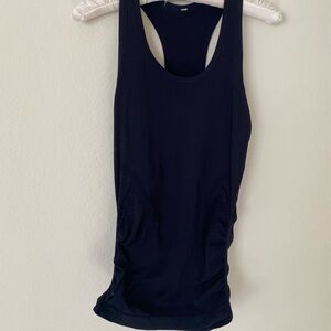 Athleta Black Ruched Tank Top